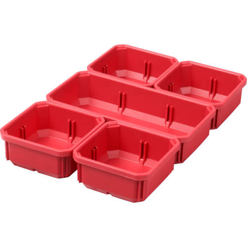 Milwaukee PACKOUT™ Low Profile Organizer Replacement Bins, 5-Pack
