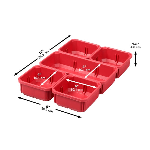 Milwaukee PACKOUT 5-Compartment Low-Profile Compact Small Parts Organizer