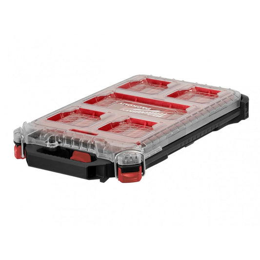 BLACK Milwaukee PACKOUT 5-Compartment Low-Profile Compact Small Parts Organizer
