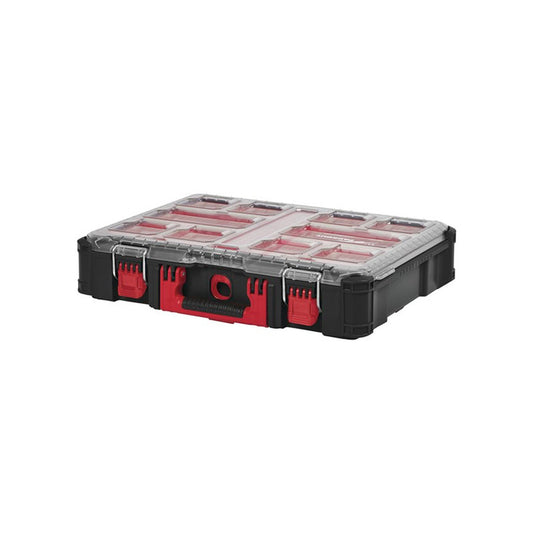 BLACK Milwaukee Packout 11-Compartment Impact Resistant Portable Small Parts Organizer