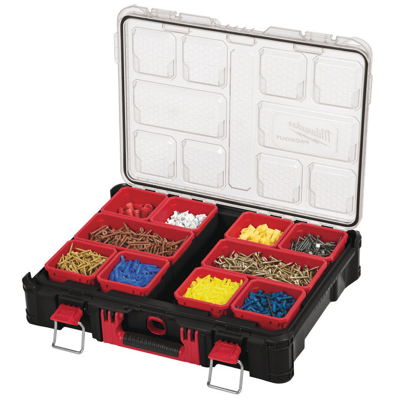 BLACK Milwaukee Packout 11-Compartment Impact Resistant Portable Small Parts Organizer (Copy)