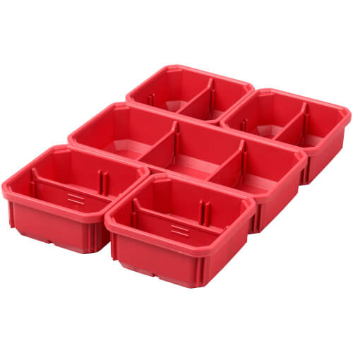 Milwaukee PACKOUT™ Low Profile Organizer Replacement Bins, 5-Pack