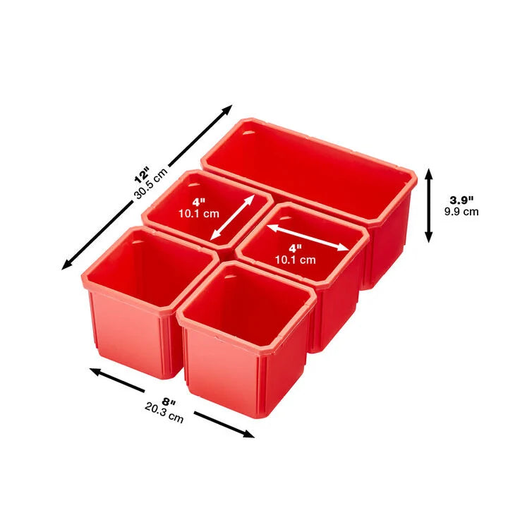 Milwaukee PACKOUT™ Deep Organizer Replacement Bins, 5-Pack