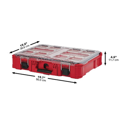 Milwaukee Packout 11-Compartment Impact Resistant Portable Small Parts Organizer